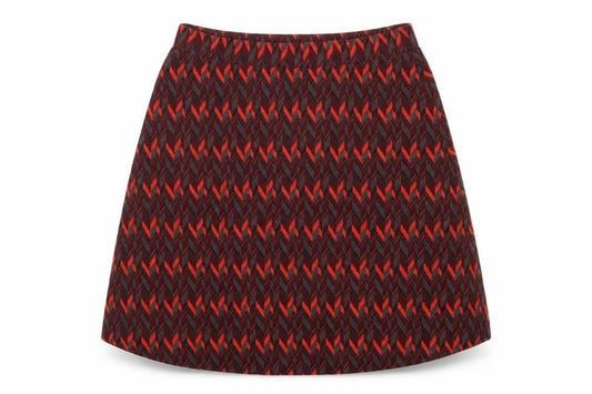 Glamorous Womens Multicoloured Geometric Polyester Swing Skirt Size S