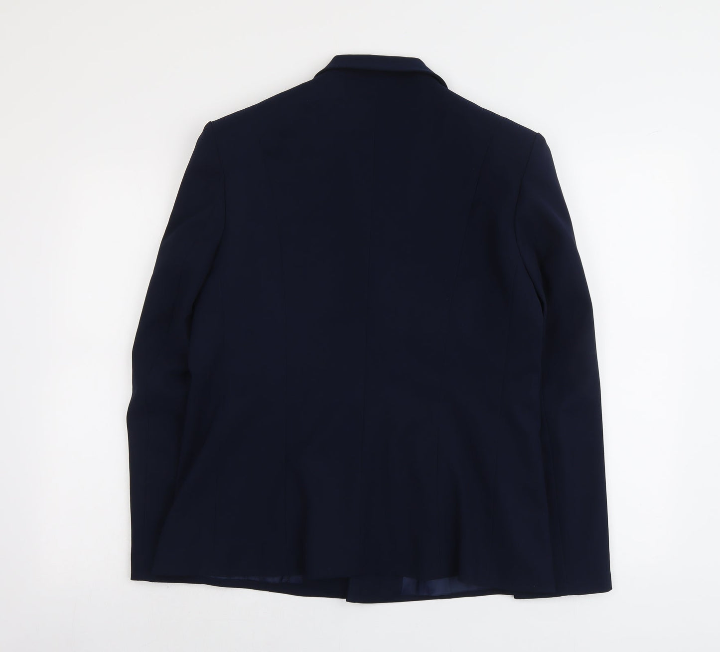 Peuvie Womens Blue Polyester Jacket Suit Jacket Size 14