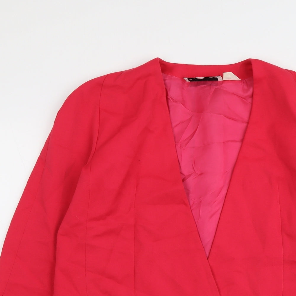 Bickler Womens Pink Polyester Jacket Blazer Size 10