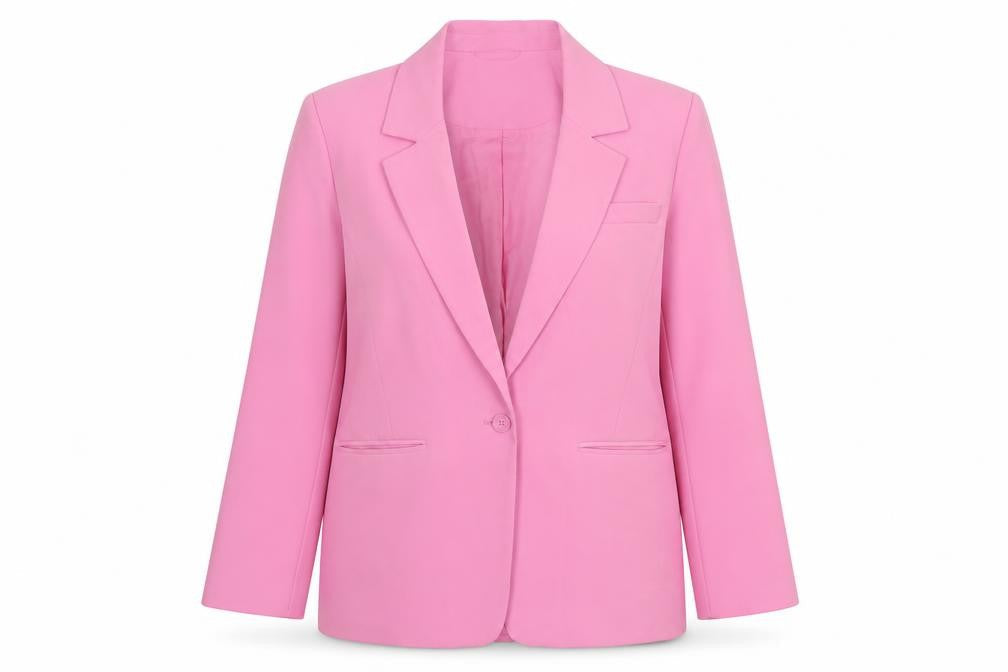 Only Womens Pink Polyester Jacket Suit Jacket Size 12
