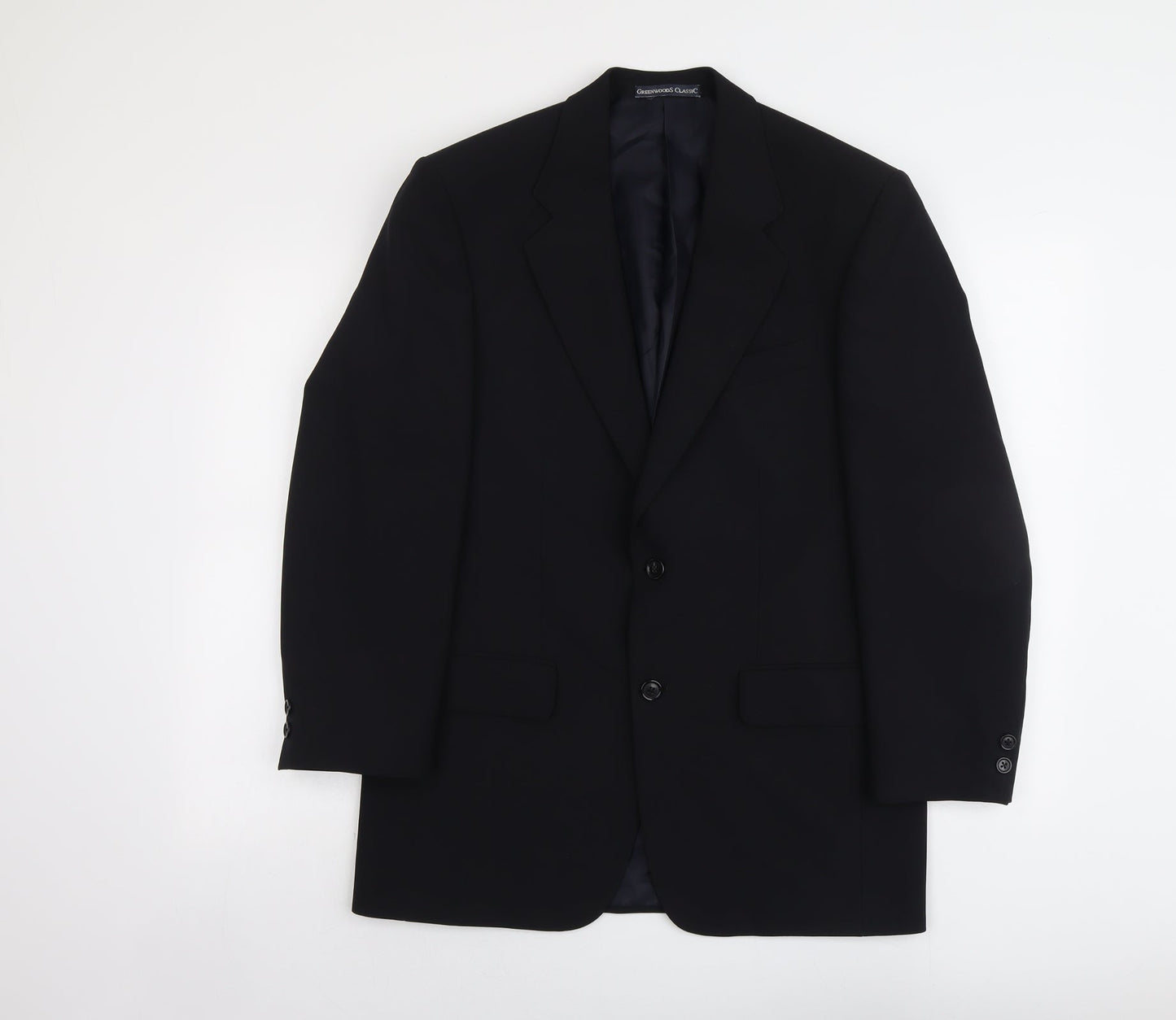 Greenwoods Mens Blue Polyester Jacket Suit Jacket Size M Regular