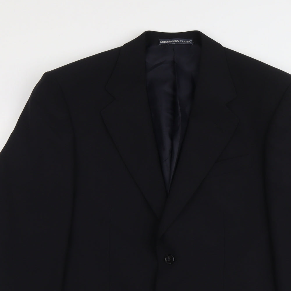 Greenwoods Mens Blue Polyester Jacket Suit Jacket Size M Regular