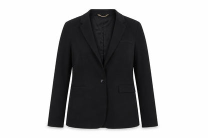 H&M Womens Black Polyester Jacket Suit Jacket Size 8