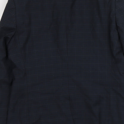 Next Mens Blue Polyester Jacket Suit Jacket Size L Regular