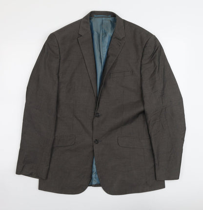 Next Mens Brown Polyester Jacket Suit Jacket Size L Regular