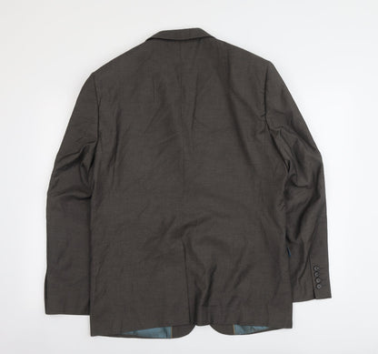 Next Mens Brown Polyester Jacket Suit Jacket Size L Regular