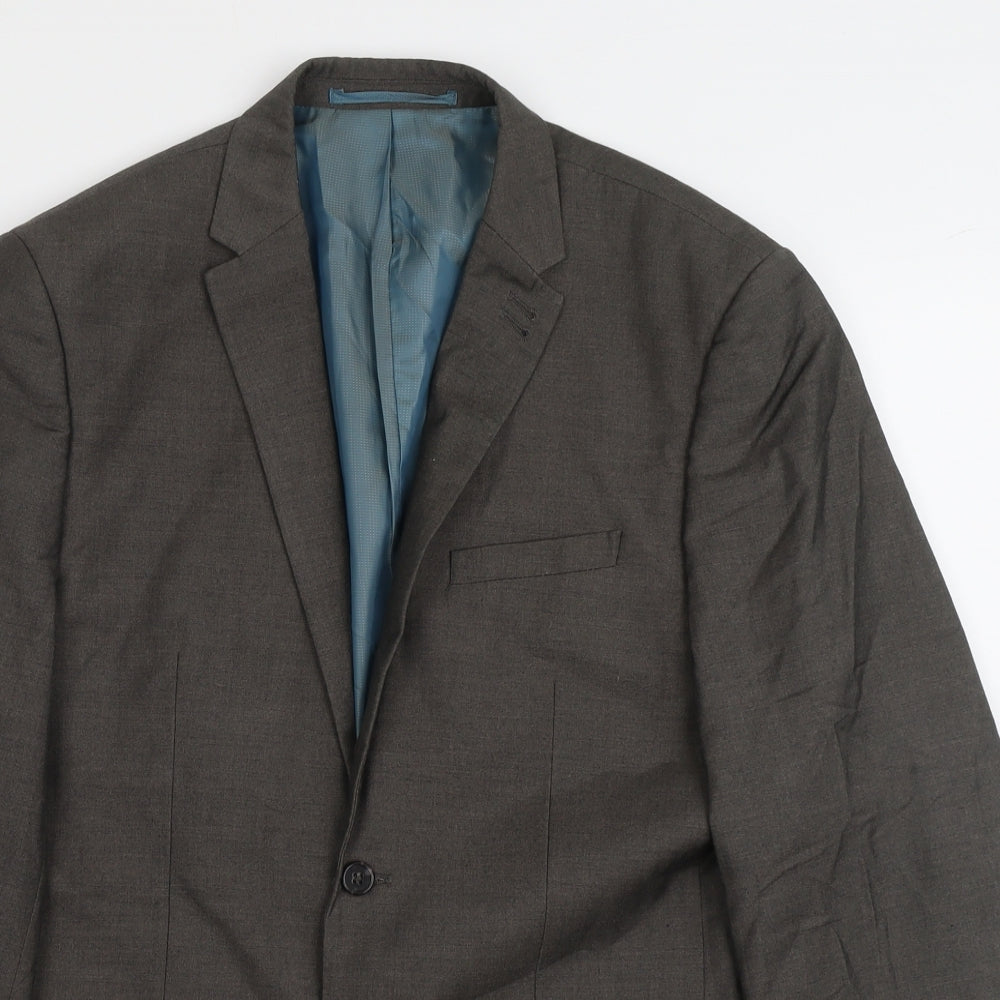 NEXT Mens Brown Polyester Jacket Suit Jacket Size L Regular
