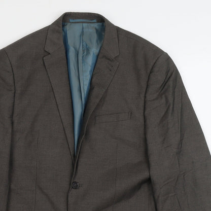 Next Mens Brown Polyester Jacket Suit Jacket Size L Regular