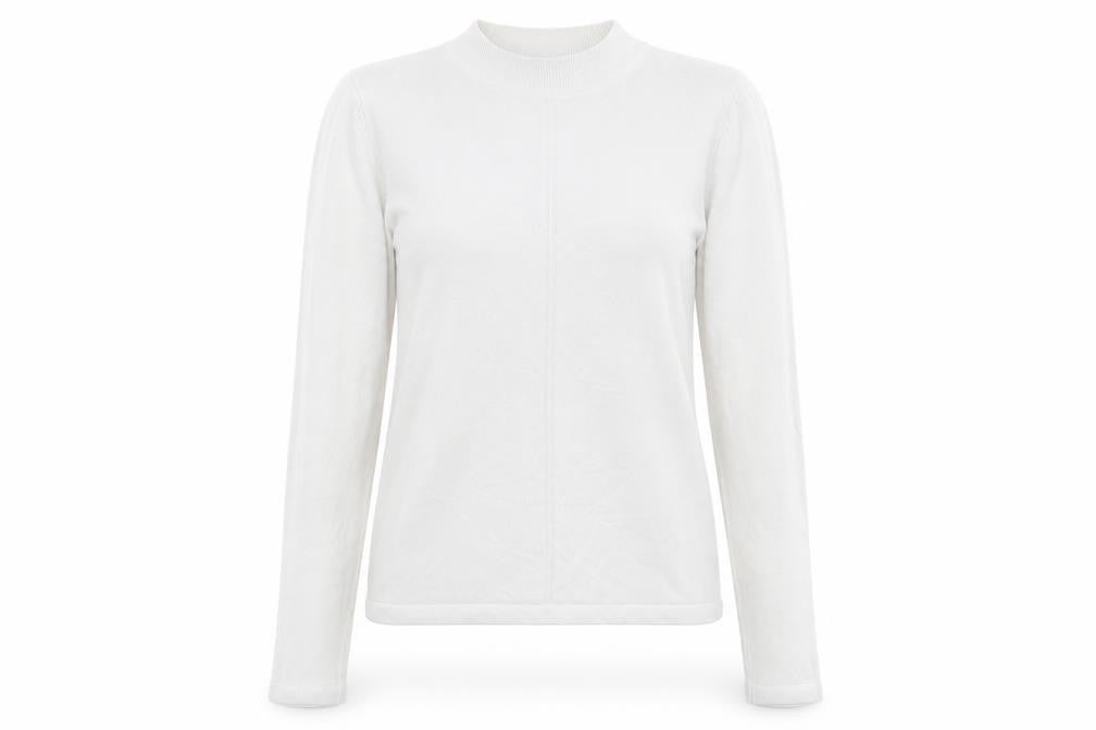 Marks & Spencer Womens Grey Mock Neck Acrylic Pullover Jumper Size 12