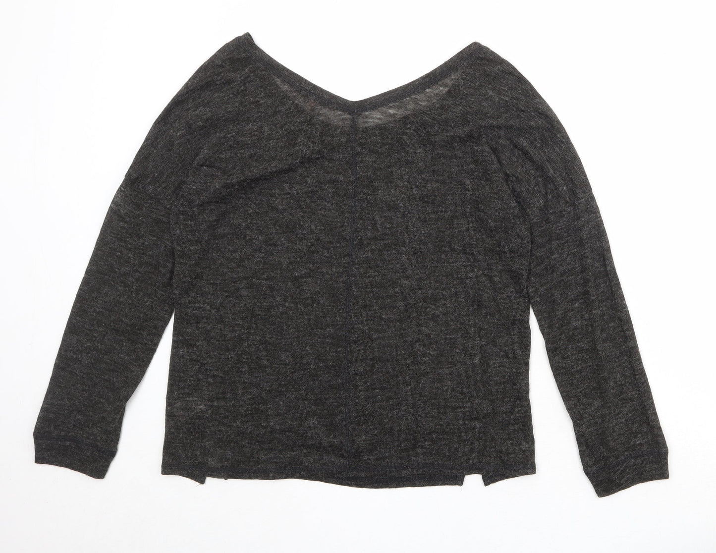 NEXT Womens Black V-Neck Acrylic Pullover Jumper Size 12