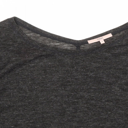Next Womens Black V-Neck Acrylic Pullover Jumper Size 12