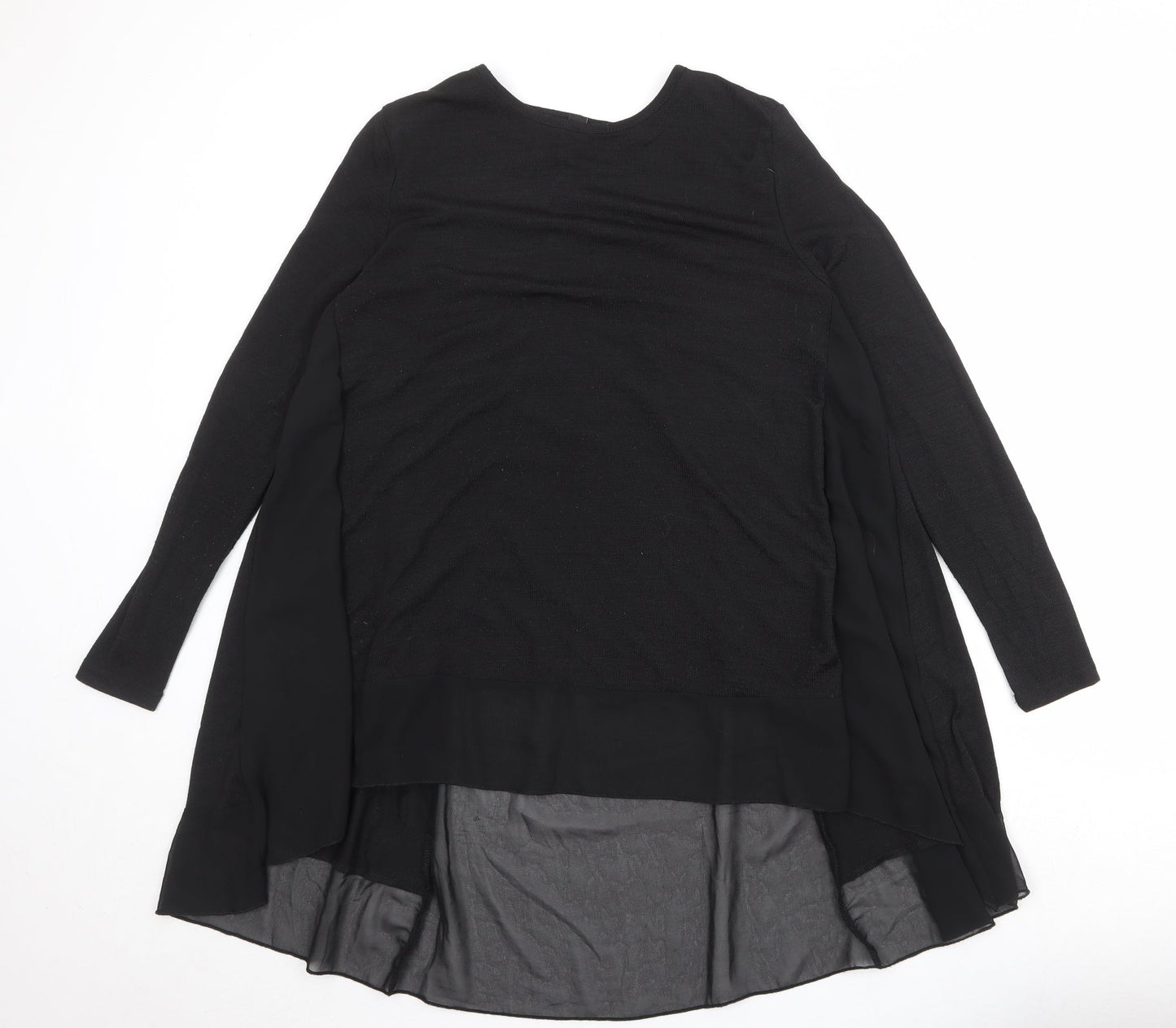 New Look Womens Black Round Neck Polyester Pullover Jumper Size S