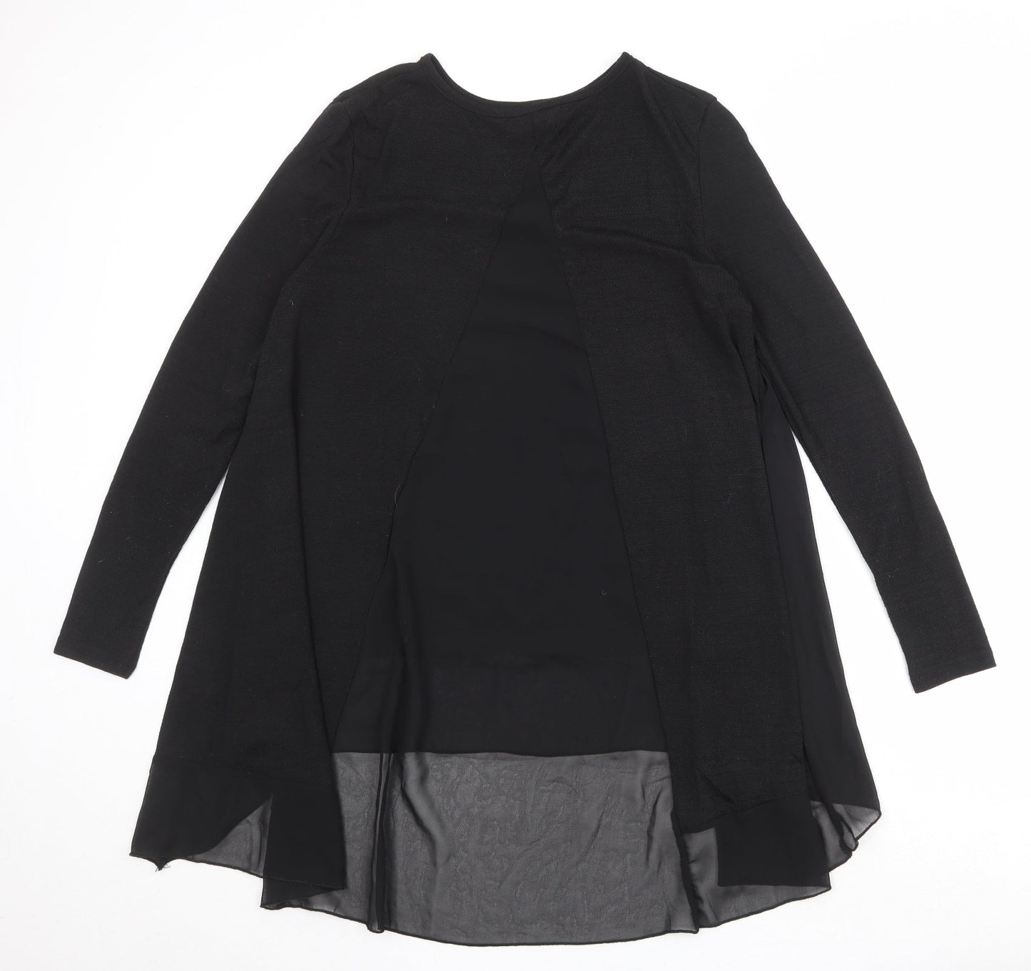 New Look Womens Black Round Neck Polyester Pullover Jumper Size S