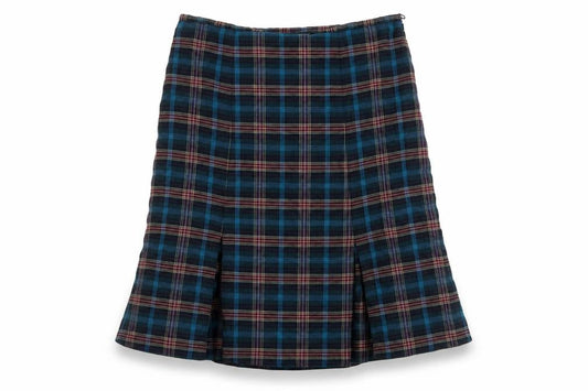 East Womens Multicoloured Plaid Polyester Swing Skirt Size 34 in Zip