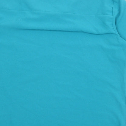 Vortex Womens Blue Polyester Basic T-Shirt Size 14 Round Neck