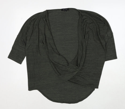 New Look Womens Green Scoop Neck Polyester Cardigan Jumper Size 12