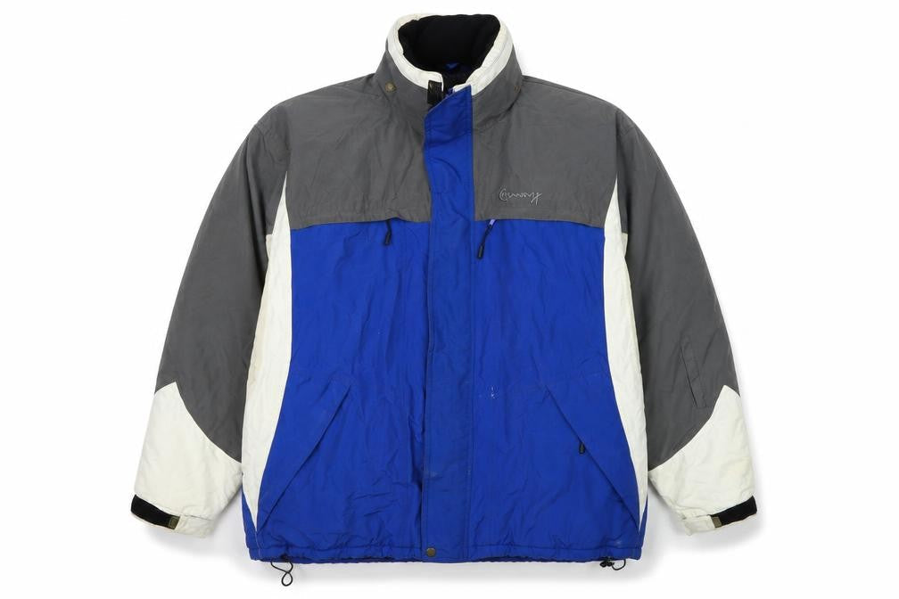 Chamonix Mens Blue Windbreaker Coat Size XL Zip - Colourblock