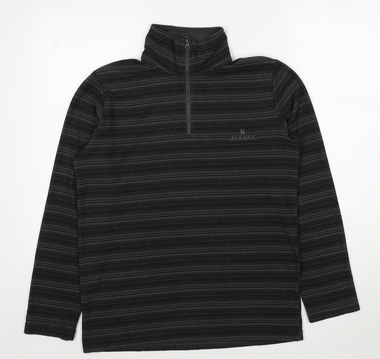 Hi Gear Mens Black Striped Polyester Pullover Sweatshirt Size XS