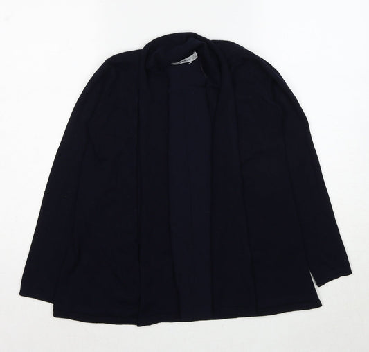 Zara Womens Blue V-Neck Viscose Cardigan Jumper Size S