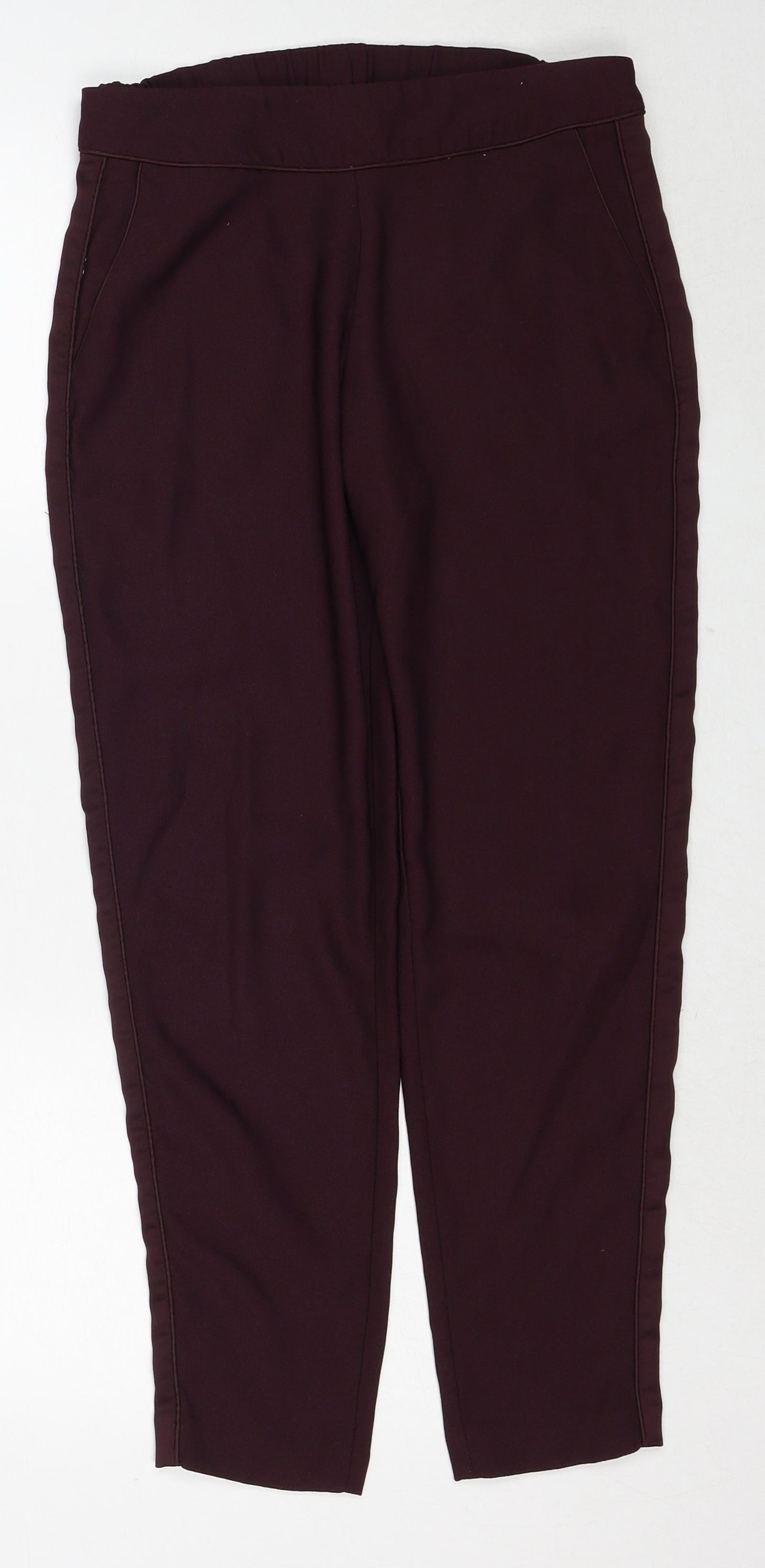 Wallis Womens Purple Polyester Trousers Size 8 Regular