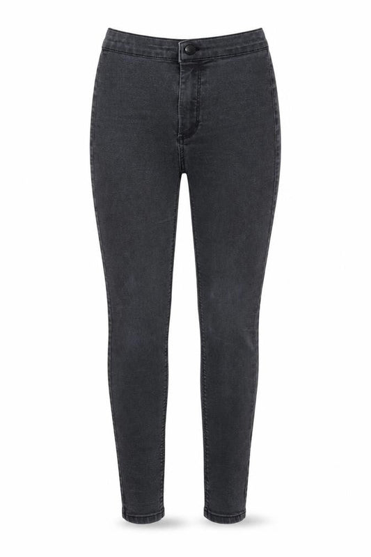 Topshop Womens Grey Cotton Jegging Jeans Size 25 in L30 in Regular Zip