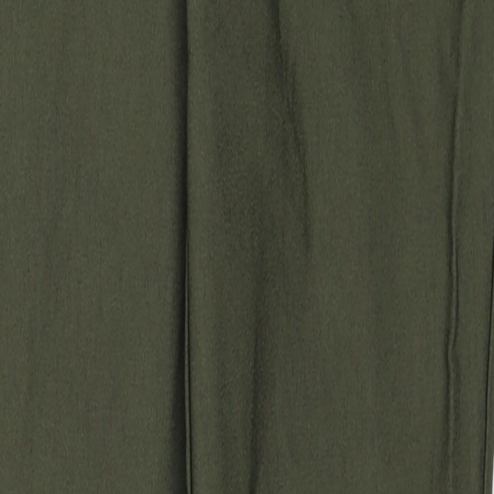 PRETTYLITTLETHING Womens Green Polyester Trousers Size 6 Regular Zip