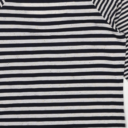 Per Una Womens Multicoloured Striped Viscose Basic Blouse Size 16 Round Neck - Flower Print
