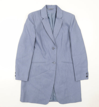 Additional front view of Mackays Blue Jacket Blazer, size 12, Button