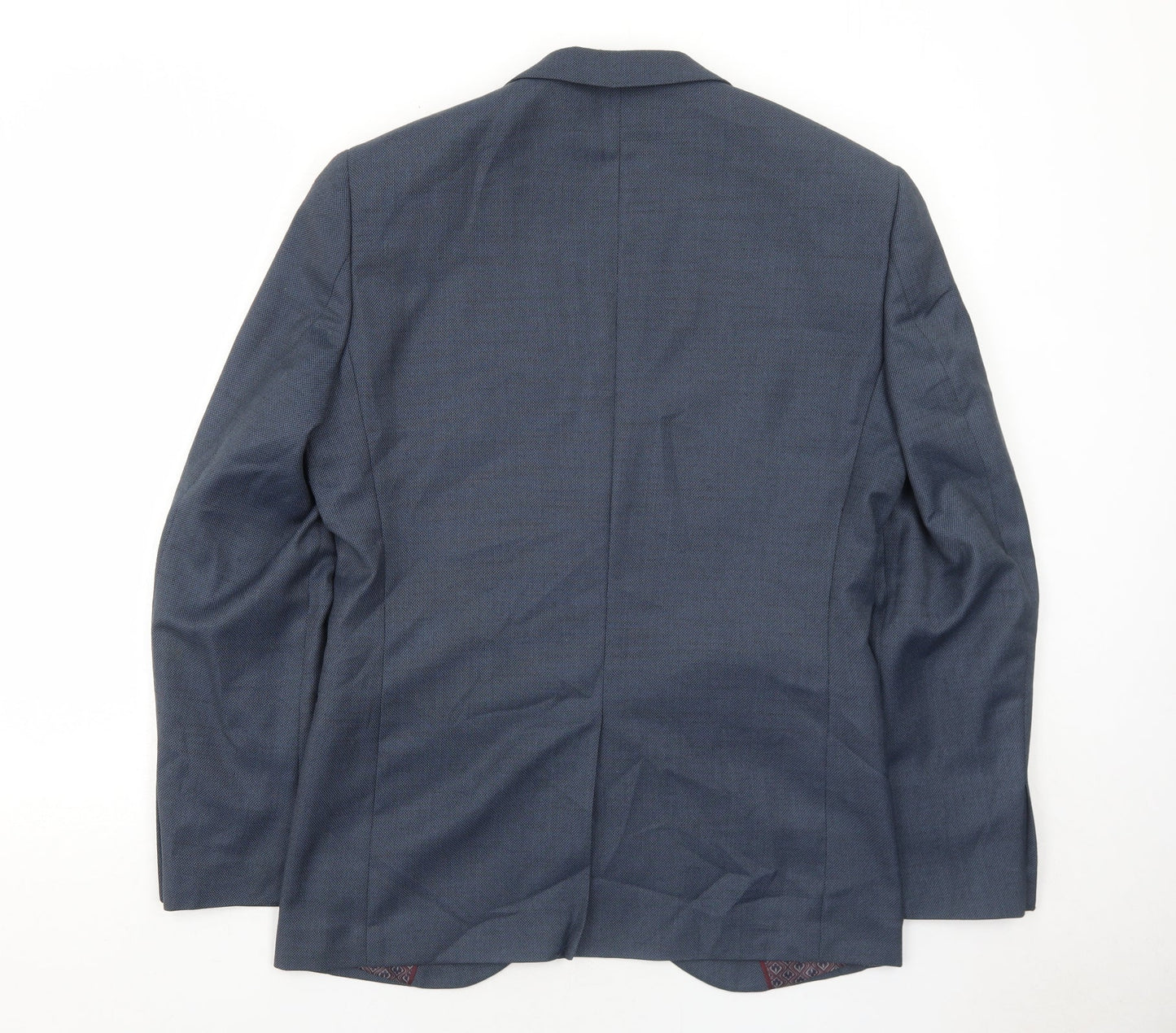 NEXT Mens Blue Polyester Jacket Suit Jacket Size 38 Regular