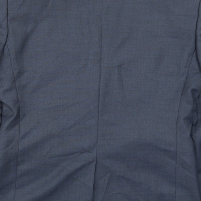 Next Mens Blue Polyester Jacket Suit Jacket Size 38 Regular