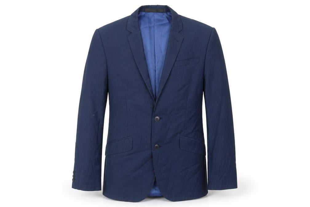 Marks & Spencer Mens Blue Polyester Jacket Suit Jacket Size 38 Regular
