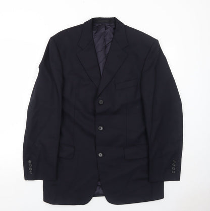 Odermark Mens Blue Wool Jacket Suit Jacket Size 42 Regular