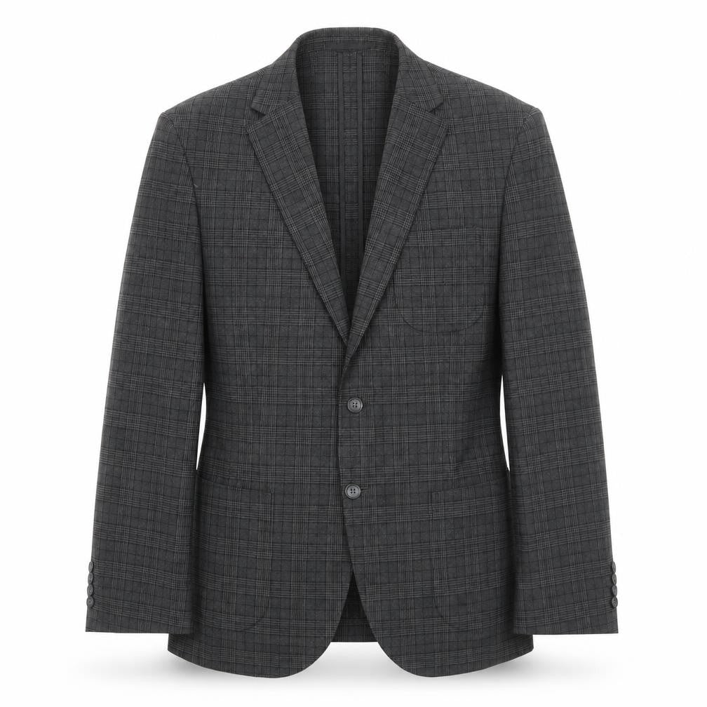 Marks & Spencer Mens Grey Geometric Polyester Jacket Suit Jacket Size 40 Regular