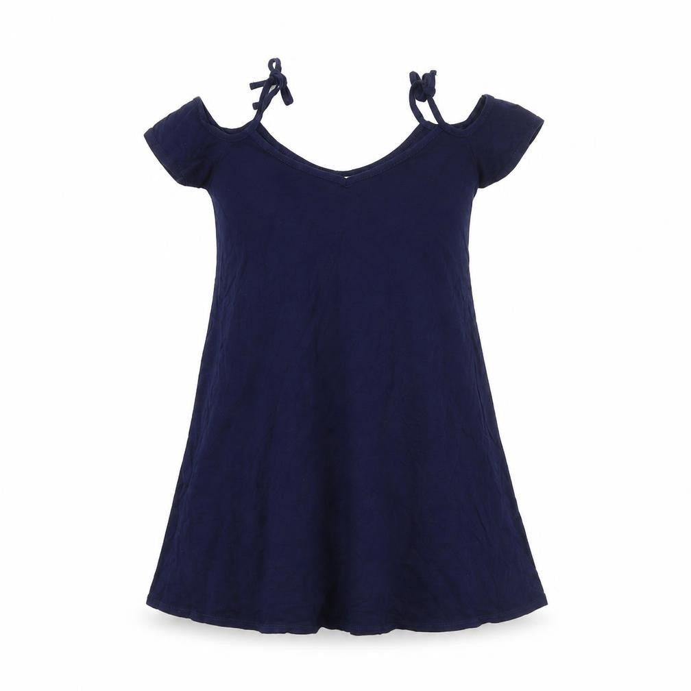 Dorothy Perkins Womens Blue Polyester Basic Blouse Size 6 Round Neck - Cold Shoulder