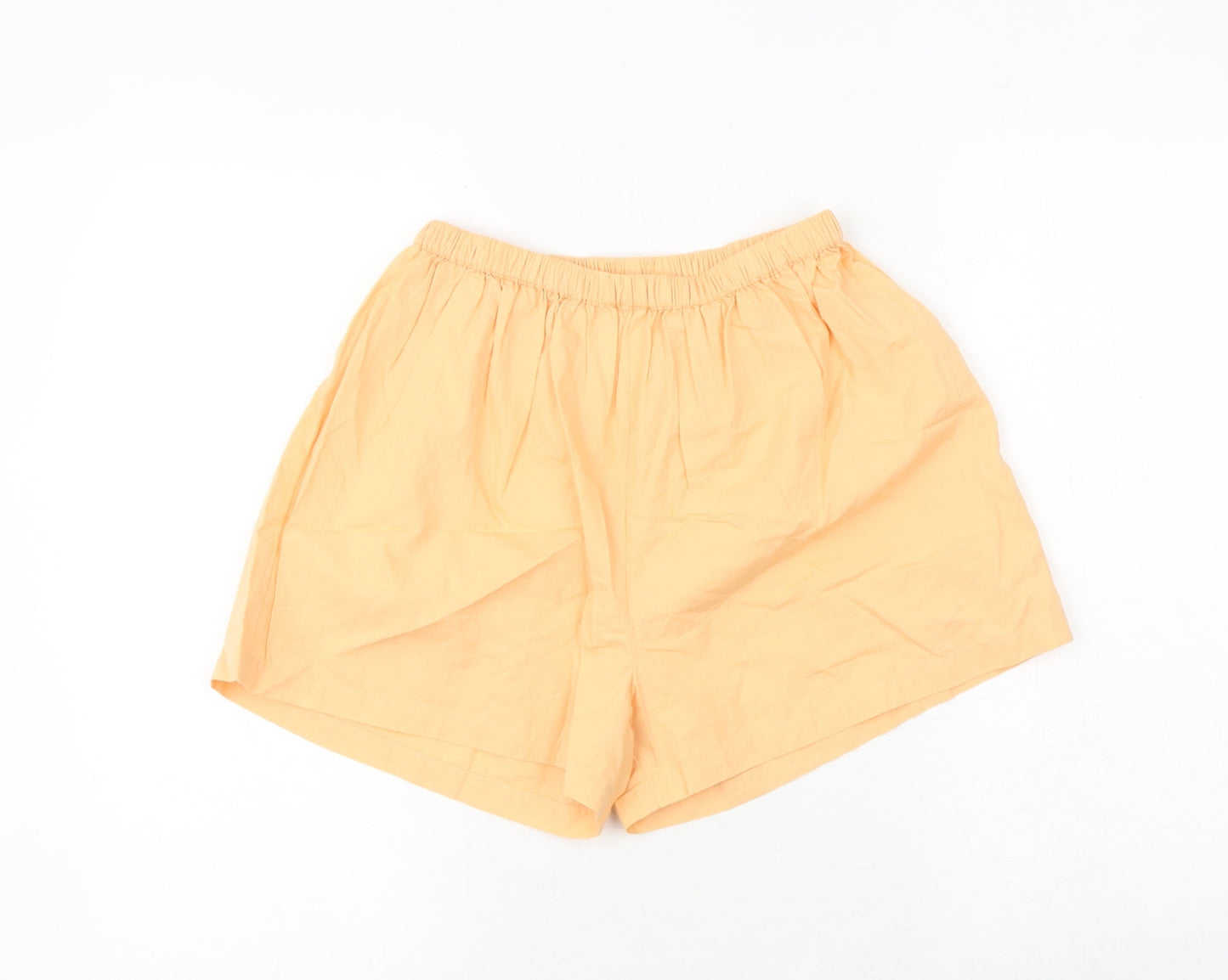 COLLUSION Womens Orange 100% Cotton Basic Shorts Size 6 Regular
