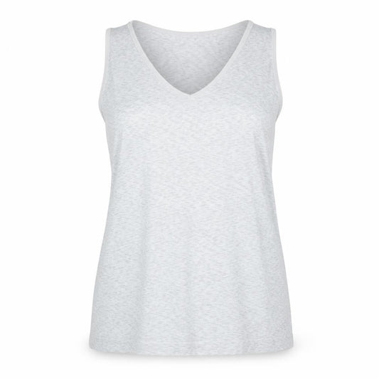 Blu Apparel Womens Grey Polyester Basic Tank Size 16 V-Neck