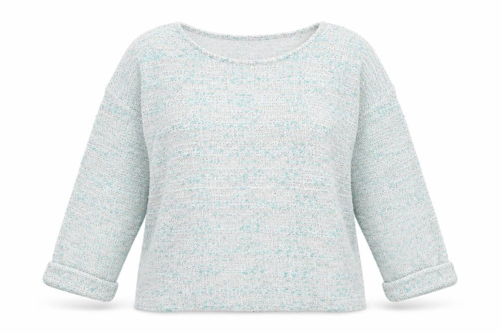 Bonmarché Womens Blue Round Neck Polyester Pullover Jumper Size 20