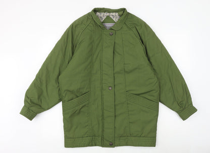 Eleganze Womens Green Jacket Size S Zip