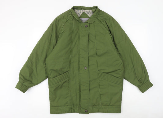 Eleganze Womens Green Jacket Size S Zip
