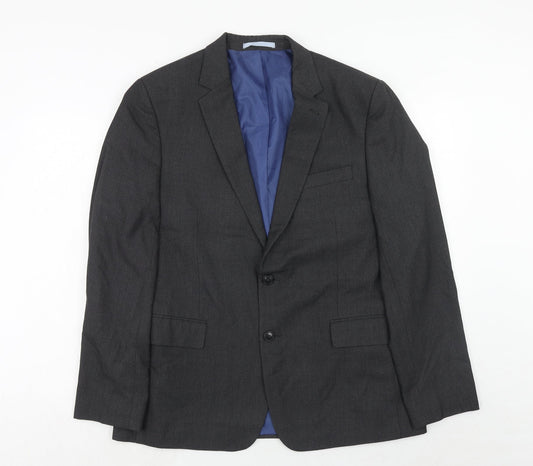 Marks and Spencer Mens Grey Polyester Jacket Suit Jacket Size 44 Regular