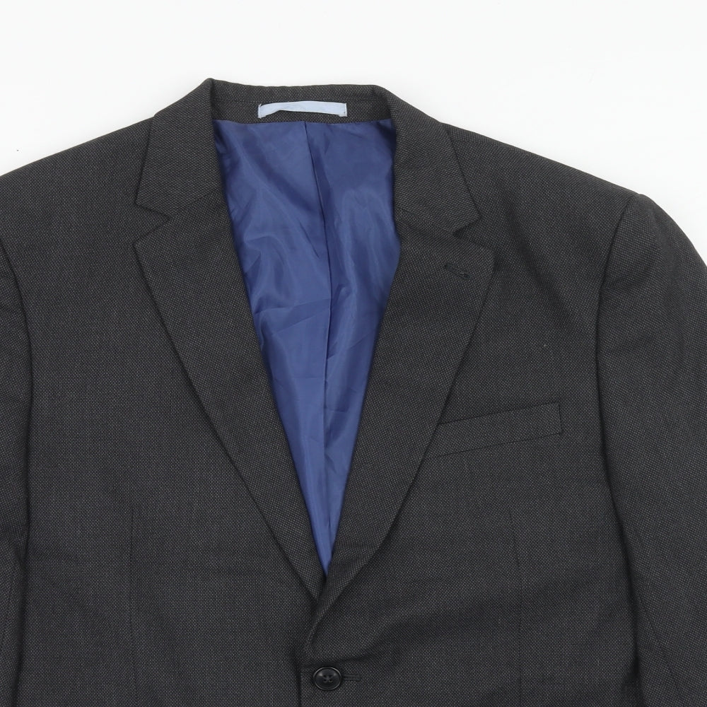 Marks and Spencer Mens Grey Polyester Jacket Suit Jacket Size 44 Regular