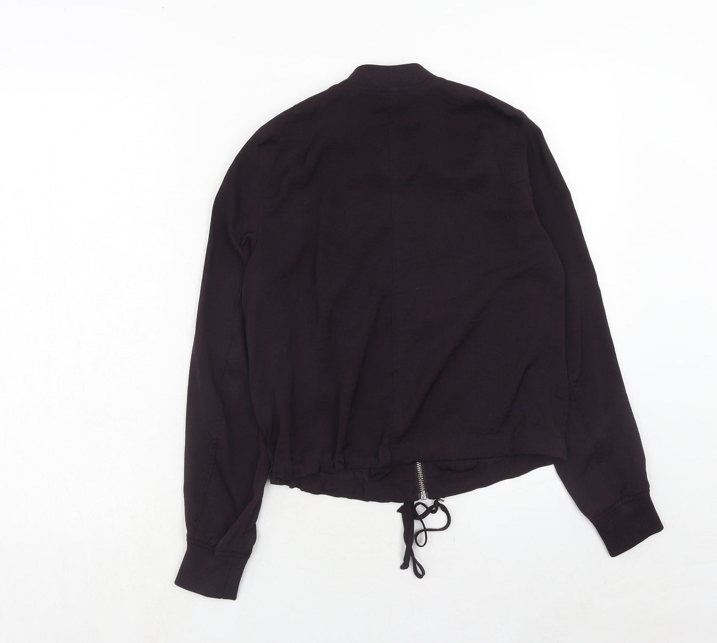 H&M Womens Purple Bomber Jacket Jacket Size 4 Zip