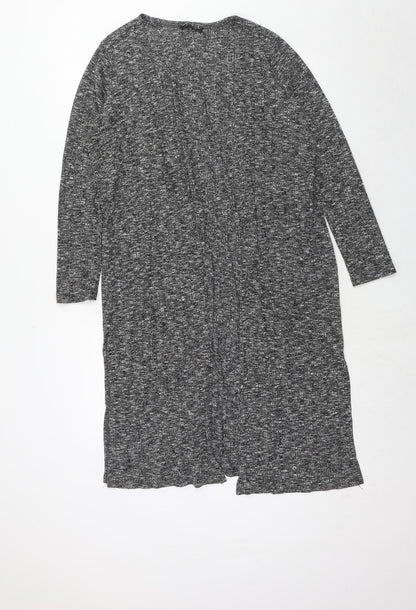 Select Womens Grey V-Neck Polyester Cardigan Jumper Size 14