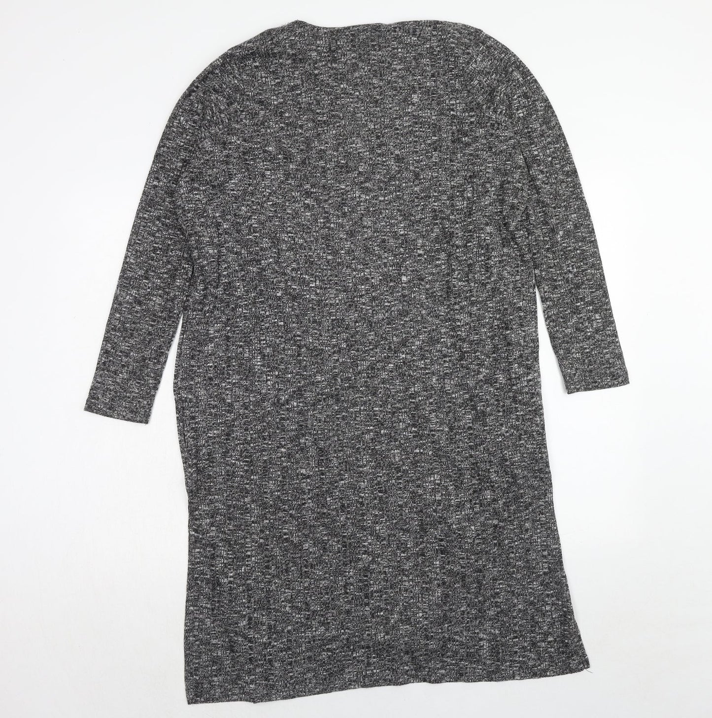 Select Womens Grey V-Neck Polyester Cardigan Jumper Size 14