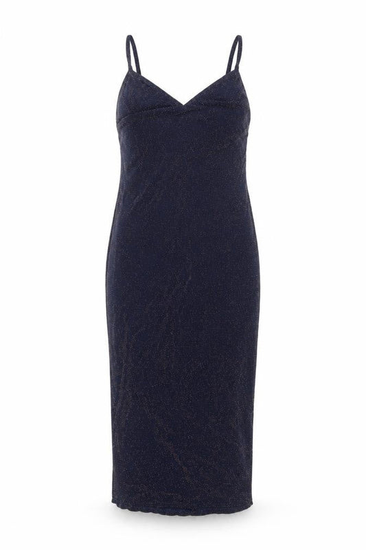 Boohoo Womens Blue Nylon Slip Dress Size 12 V-Neck Pullover