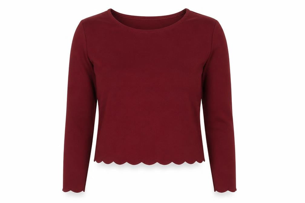 New Look Womens Red Polyester Basic T-Shirt Size 10 Round Neck