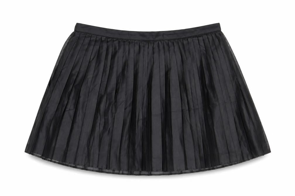 Vera Moda Womens Black Polyester Pleated Skirt Size 10 Zip
