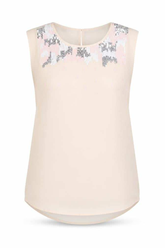 French Connection Womens Pink Polyester Basic Tank Size 8 Round Neck