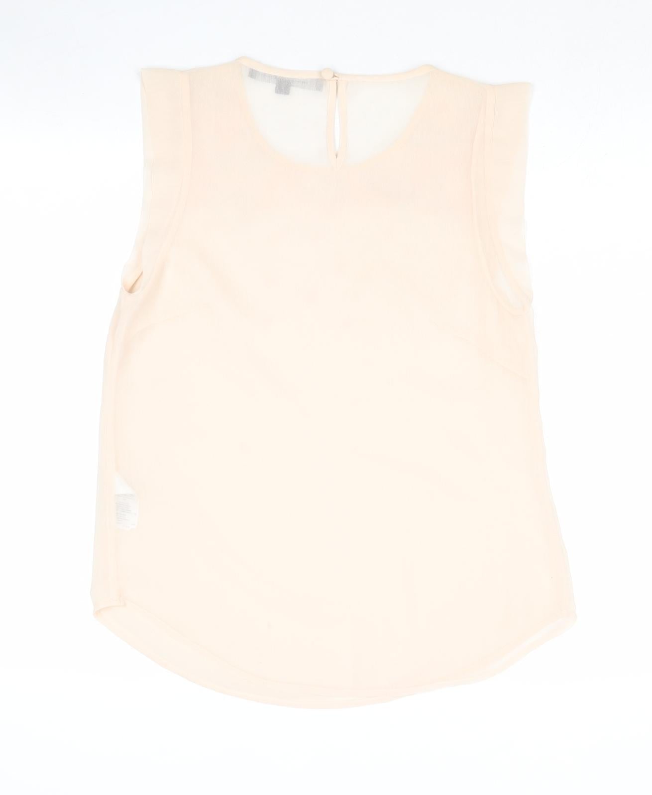 French Connection Womens Pink Polyester Basic Tank Size 8 Round Neck