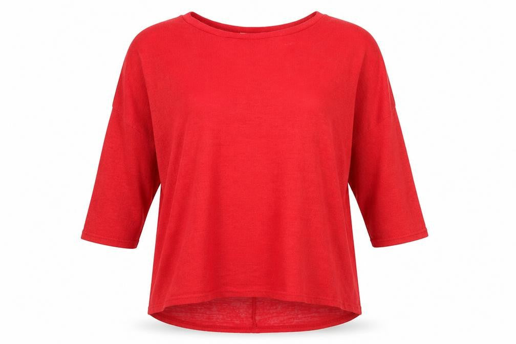 Paper Scissors Womens Red Polyester Basic Blouse Size XL Round Neck